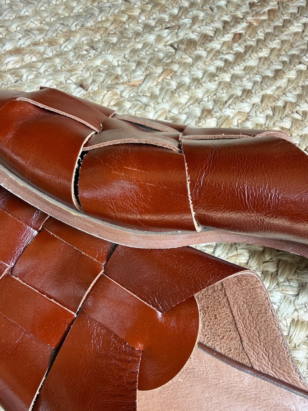 Jeffrey Campbell Brown Woven Leather Mules - Picture 6 of 6
